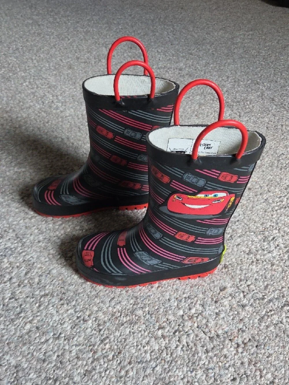 Western Chief Black and Red Kids Rain Boots